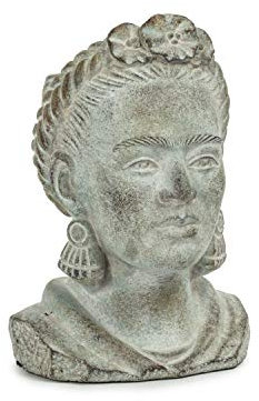 Abbott Collection 27-KAHLO-201-SM Frida Head Pflanzgefäß, klein, Grau