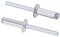 sourcing map 25 Stk. Blindnieten Aluminium Zugnieten Kerndekorationsnieten 6mm Durchm. 20mm Grifflänge Silber