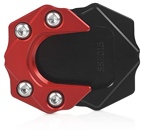 YIEBA Motorrad Aluminium Seitenständer Vergrößern Ständer Vergrößern Plattenlager Zubehör für Piaggio Vespa GTS GTV 250 300 2013-2020 Rot