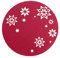 heimtexland ® 2er Pack Tischset Filz Untersetzer Weihnachten Sterne Platzset 2 Stück Typ608 Rot 35 cm