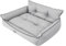 DOGGY Hundebett Haustierbett Hundeliege Gesteppt Hundekissen Bett Sofa Hundematratze Tierbett Hundesofa Matratze, Asche Ökoleinen, XXL - 106 x 80 cm