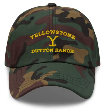 Yellowstone Dutton Ranch Logo Classic Dad Hat - Offizielles Lizenzprodukt, Camo, Einheitsgröße
