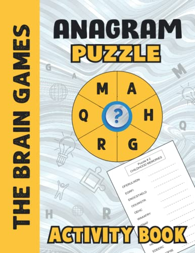 Anagram Puzzle Books for Adults: Word Scramble for Puzzle Lovers to Keep Your Brain Sharp and relief your stress