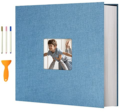 Vienrose - Self-Adhesive Photo Album - 120 Pages - DIY Photo Albums - 10 x 15 cm, Photo Albums, Souvenirs Linen Cover, Wedding Gifts, Christmas, Valentine's Day, Birthday, Children's Gift
