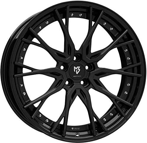 MB Design Felge KV3.2 9.0Jx21 ET35 5x112 Schwarz stumpfmatt/Glanzschwarz kompatibel mit Seat Ateca Cupra Ateca Cupra Formentor Tarraco FR Tarraco