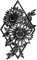 CREATCABIN Girasole Decorazione Parete In Metallo Nero Arte Parete Fiore Floreale Segno Scultura Appendere per Casa Interni Esterni Fattoria Bagno Soggiorno Ufficio Giardino Cucina Decorazioni 30x18cm
