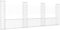 Panier de gabion en forme de U avec 4 poteaux Fer 380x20x150 cm