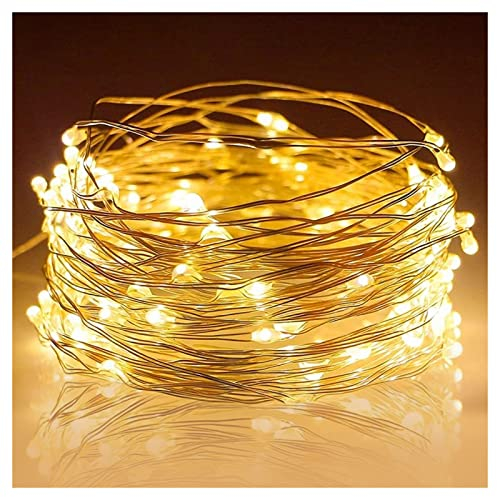 YzzYzz Lichterkette Innen Batterie 6M, Mini 60LED Lichterkette Batterie, Lichterkette Fairy Lights Wasserdicht für Party Hochzeit Zimmer Deko Weihnachten Beleuchtung Deko.(Warmweiß)