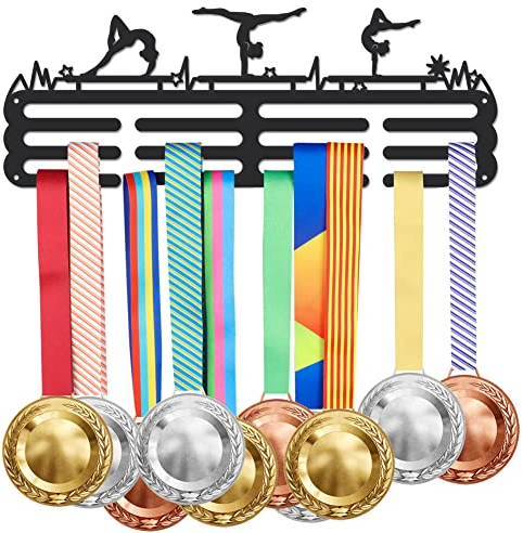 SUPERDANT Gymnastik Medaillen Aufbewahrung Gymnastik Medaillen Halter Formen Frauenturnen Medaillenhalter Eisen Wandhaken Für Wettkampf Medaillenhalter Geschenk für Sportler und Kinder