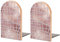Book Ends Bookends for Shelves to Hold Books Rose Gold Snake Skin Print Small Non-Slip Book Stoppers Wood Decorative Home Office Desk