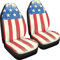 Poceacles Retro USA Flagge Druck Auto Sitzbezüge Vordersitze Auto Sitzkissenbezug Auto Innendekoration Vordersitz Eimer Abdeckung Protektoren
