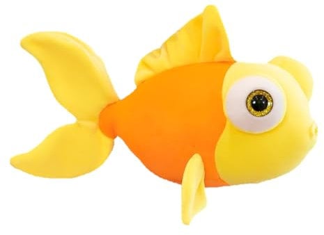 JOSON Goldfish Plüsch Stofftier Weiches Goldfisch Puppe Kissen Geburtstag für Jungen und Mädchen (34.8 cm) (Gelb)