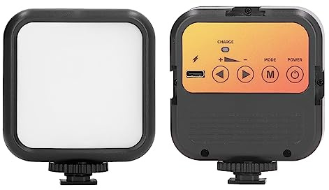 Lampe LED pour Appareil Photo Portable pour Photographie en Extérieur, Diffusion en Direct, Zoom, Appels avec Lumière de Remplissage Super Lumineuse, Gradation Continue