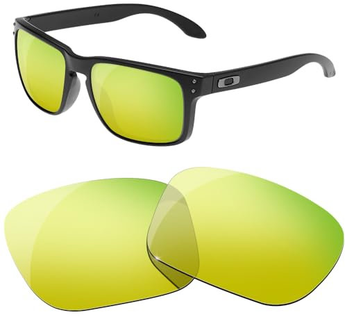 HiCycle2 Polarisierte Ersatzgläser für Oakley Holbrook XL Sonnenbrille, mehrere Optionen, gold, nothing