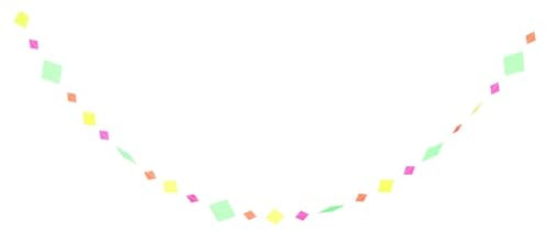 Fluoreszierende Rauten Streamer Papierbanner für Geburtstage