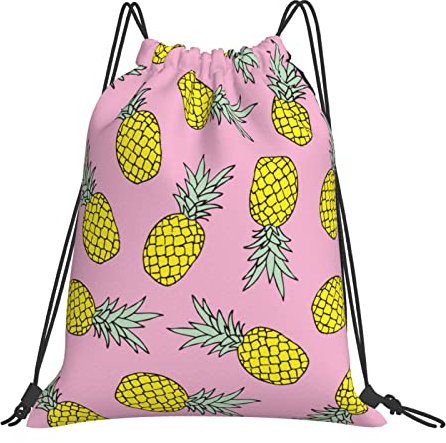 934 Ananas Turnbeutel Personalisierte Stoff Beutel Moderne Rucksack Wasserdichte Stofftasche Bag Für Damen Herren Schwimmen 36X42cm