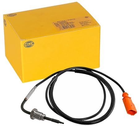 HELLA 6PT 010 376-881 Sensor, Abgastemperatur - 2-polig - geschraubt | 6PT 010 376-881 Kompatibel mit Touareg (7LA, 7L6, 7L7)