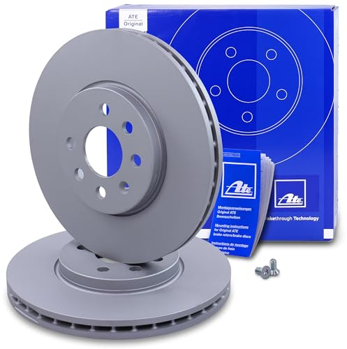 ATE Bremsenset inkl. Bremsscheiben Ø 280 mm vorne belüftet + hinten Ø 264 mm voll und Bremsbeläge vorne + hinten Kompatibel mit OPEL COMBO, COMBO Tour, MERIVA A (X03)
