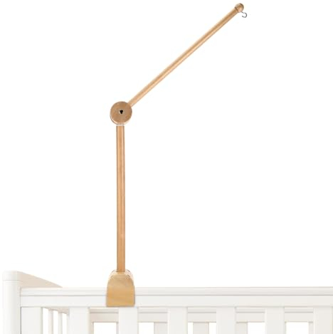 Collazoey Soporte Móvil de Madera para Bebé, soporte de madera para colgar para cuna de bebé ajustable, hecho de madera, adecuado para cunas decoración y cambiadores