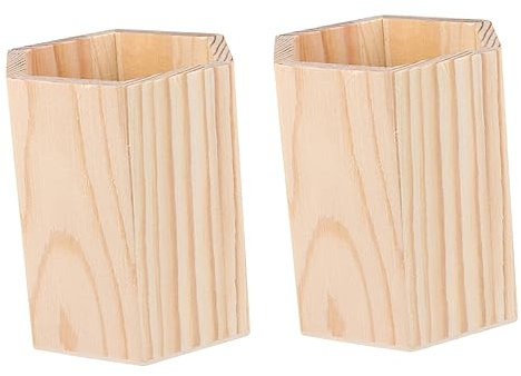Operitacx 2Pièces Organisateur de Bureau Pot à Crayons Hexagonal Unisexe pour DIY et Rangement de Petits Objets