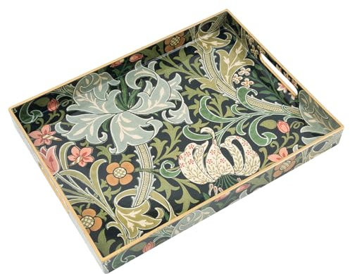 AGIOTA Coffee Table Tray with Handles, Large Ottoman Coffee Table Tray for Living Room Modern