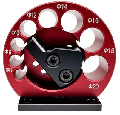 Dübelbohrmaschine Jig Kit, 8mm bis 20mm 8 Löcher einstellbare Dübelschneider Dübelplatte mit Hartmetallklinge, elektrische Bohrer Fräsen Dübel Rundstab Hilfswerkzeug