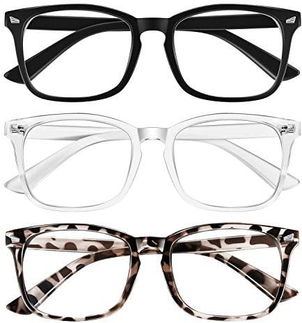 Reading Glasses for Women Blue Light Blocking Glasses Filter UV Square Readers Glasses for Men and Women 3 Pack Reader +1.50