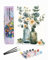 Bougimal Peinture par Numéro Adulte paysages avec Pinceaux et Acryliques Bricolage Peintures Kits, pour la Décoration Intérieure maison, Floral 1, 28x35cm(Sans Cadre)