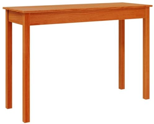 vidaXL Konsolentisch, Flurtisch mit Platte, Beistelltisch für Wohnzimmer, Sofatisch Sideboard, Modern, Wachsbraun Massivholz Kiefer