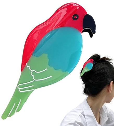 Papageien Klauenklammer, Lebendige Bunte Haarklammern Leichte Rutschfeste Haarspange Niedliche Haarnadel In Vogelform Acryl Haarschmuck Für Alle Altersgruppen