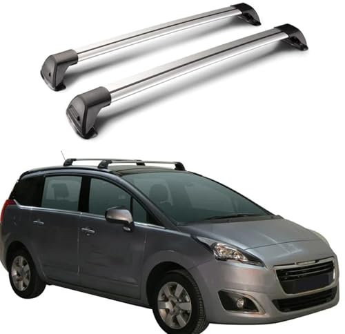 CCLXWY 2 Pièces Barres De Toit Transversales Porte-Bagages Voiture en Aluminium pour Peugeot 5008 2009-2017