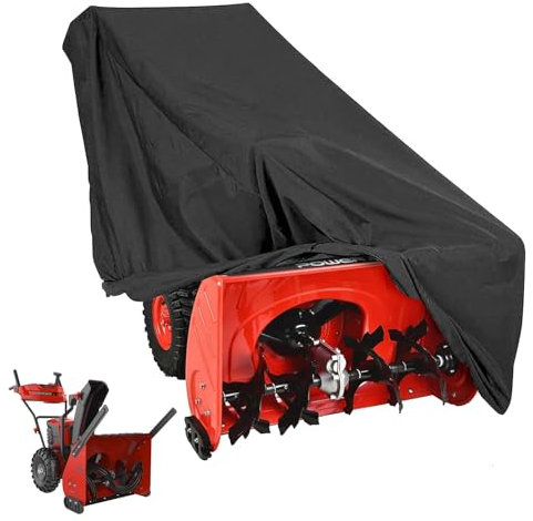 Schneefräse Abdeckung, Schneefräse Schutzabdeckung 420D Oxford Vollständige Abdeckplane Universell Schneefräsen Abdeckung Winddichte Regenschutz Staubdicht Outdoor-UV-Schutz Abdeckung-58*52*33inch