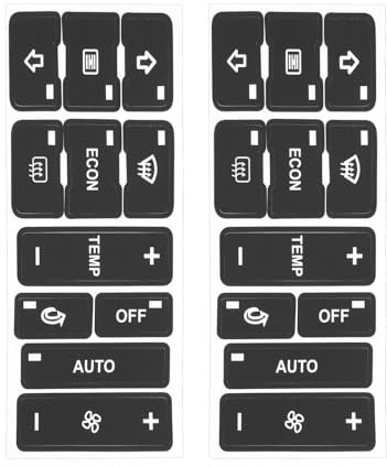 VGOL 2 Set Auto A/C Taste Reparatur Aufkleber Kompatibel mit Audi A2/A3 8L Auto Lenkrad Knopf Reparatur Decals Aufkleber Druckknopf Modifiziertes Zubehör Innenraum
