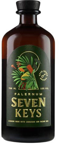 Seven Keys Falernum Liqueur | Entsteht aus hochwertigen Jamaika und Barbados Rums | Verfeinert mit 7 Boanicals | 1 x 700ml