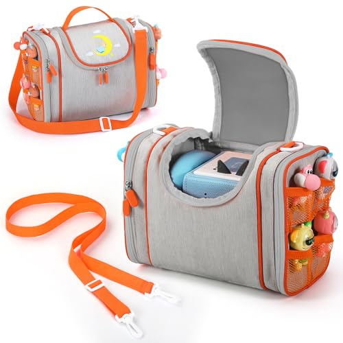 Seracle Tasche Hülle für toniebox 2/1 Tonie und Tonies Figur, Kopfhörer, Ladestation und Sonstiges Zubehör (Grau)