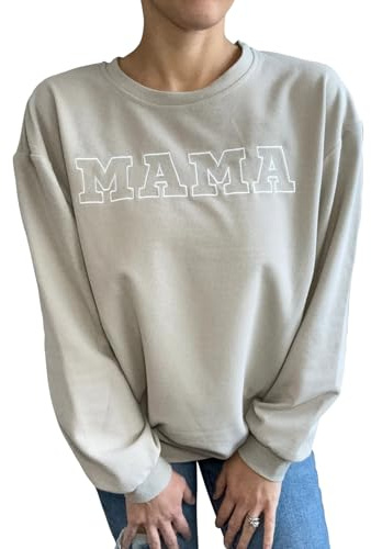 Women Waffle Knit Mama Embroidered Zippers Breastfeeding Nursing Sweatshirt