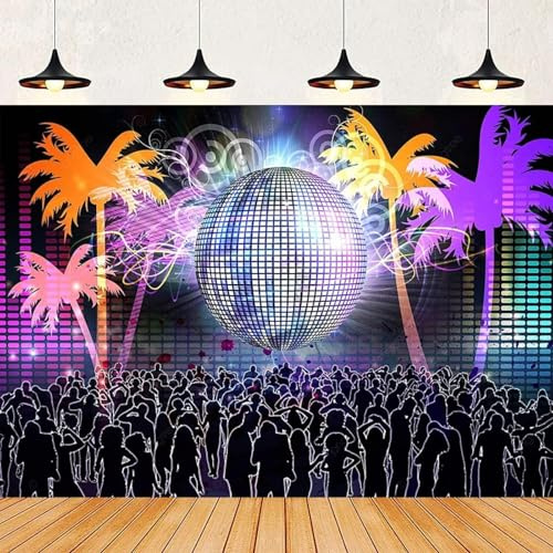 Fotografie 70er Jahre 80er Disco Kugel Ghettoblaster Tanzbühne Scheinwerfer Musik Hintergrund Porträt Shooting Banner Poster