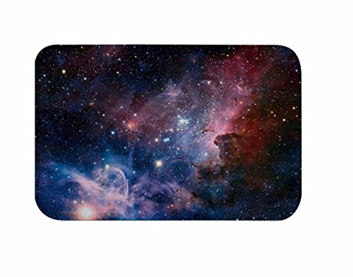A.Monamour Badematten Badteppiche Badvorleger Galaxie Und Sterne Universum Weltraum Planeten Abstrakt GrafikWeichen Flanell Bad Teppiche Badematten Fußmatten Für Badewanne Zubehör 40X120Cm / 16 X48