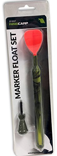 KING CARP - Stylish Highly Visible MARKER FLOAT Set - 3oz Aerodynamic Distance Casting Weight for Finding Underwater Features - Sandbanks and Gravel Bars [37-017]
