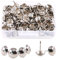 Hilitchi 200-Pieces 7/16''(11mm) Silver Antique Tacks Nail Pins Upholstery Nail Tacks Furniture Thumb Tack Pins Assortment Kit (Silver)