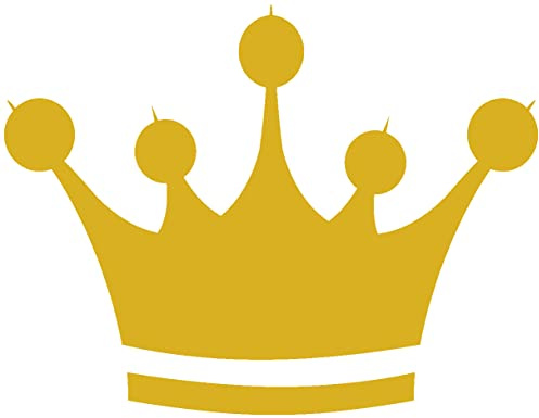 Samunshi® Aufkleber Krone Sticker Crown König in 6 Größen und 25 Farben (15x11,4cm Gold)