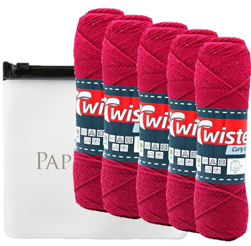 Haekelgarn Baumwollgarn Stricken Haekeln Basteln 5x50g Fb.37 bordeaux inkl.Zippbeutel