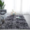 Amazinggirl Hochflor Teppich wohnzimmerteppich Langflor 100 x 160 cm - Teppiche für Wohnzimmer flauschig Shaggy Schlafzimmer Bettvorleger Outdoor Carpet Schwarz mit Muster