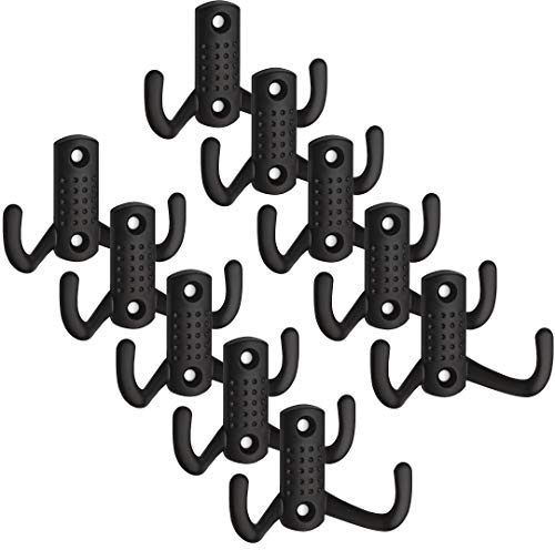 SOTECH 10x Garderobenhaken JASMIN schwarz 47,5 x 70 x 25 mm BA 32 mm 2-fach | Kleiderhaken Garderobe Mantelhaken