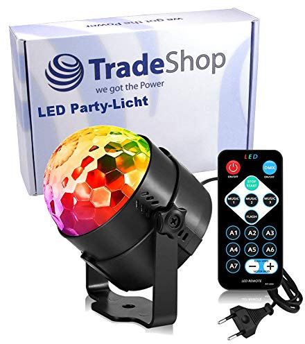 LED Discokugel Kinder Discolicht Musikgesteuert Disco Lichteffekte RGB Partylicht, Zeitgesteuertes USB Stimmungslicht mit 7 Farben, Fernbedienung für Kinder, Zimmer, Party