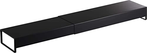 YAMAZAKI 5249 Tower Extendable Vent Cover, Black, Steel, 46~82 x 14 x 6.7 cm