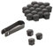 LST 20x Sechskant Rachraube Abdeckkappen Felgen Kappen Set 17 mm schwarz Matt