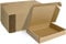 HORLIMER 25 Stück Versandkarton Klein Karton Box, 28x20,4x5,1 cm Verpackungskartons aus Wellpappe für Warensendung, Geschenkbox, Faltkarton, Postkarton(Braun)