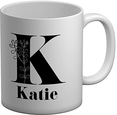 Shopagift Personalised Alphabet - K White 11oz Large Mug Cup