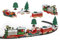 Mini-Weihnachtszug - Kleine Eisenbahn zu Weihnachten mit Lokomotive, Waggons und Schienen Weihnachtseisenbahn (22 Teile)